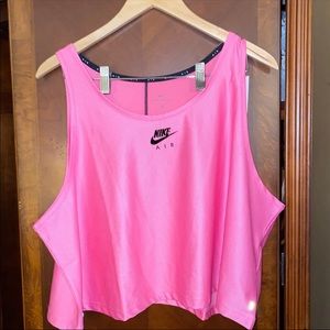 Women’s 2x Running Tank Crop Pink